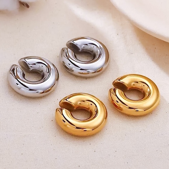 ⚜️[𝟯/$𝟮𝟴]⚜️NEW 2 Large Chunky Ear Cuffs Set - Picture 12 of 14